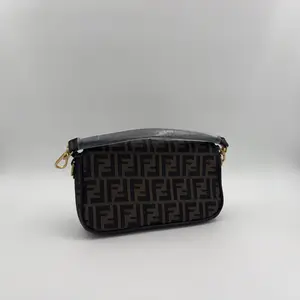 Baguette Mini Brown FF jacquard fabric bag - image 139