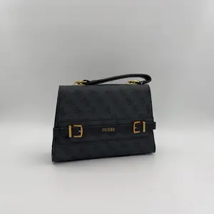 GUESS Sestri Logo Top Handle Flap Bag - image 334