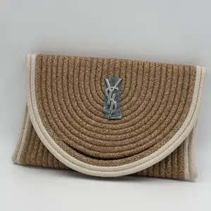 Saint Laurent Cassandre Large Envelope Pouch in Raffia - image 158