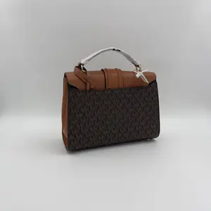 Michael Kors Bleecker Medium Logo and Leather Satchel - image 174