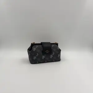 Coach Double Frame Bag 19 in Signature Canvas with Horse and Carriage Print. - image 404