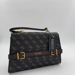 GUESS Sestri Logo Top Handle Flap Bag - image 331