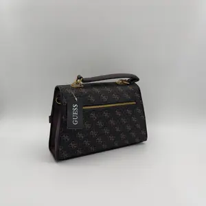 GUESS Sestri Logo Top Handle Flap Bag - image 330