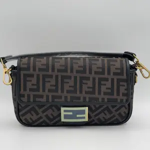 Baguette Mini Brown FF jacquard fabric bag - image 141