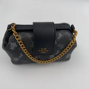 Coach Double Frame Bag 19 in Signature Canvas with Horse and Carriage Print. - image 399