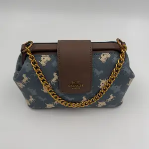Coach Double Frame Bag 19 in Signature Canvas with Horse and Carriage Print. - image 387