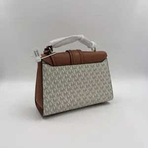 Michael Kors Bleecker Medium Logo and Leather Satchel - image 169