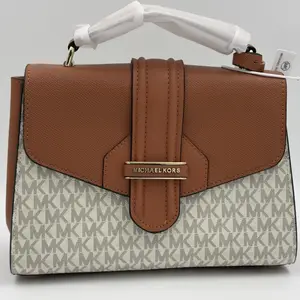 Michael Kors Bleecker Medium Logo and Leather Satchel - image 171