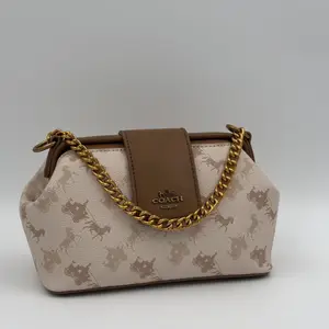 Coach Double Frame Bag 19 in Signature Canvas with Horse and Carriage Print. - image 395