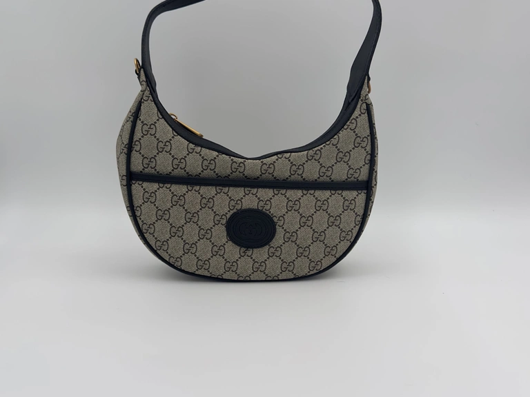 Gucci GG Supreme Half-Moon Mini Bag