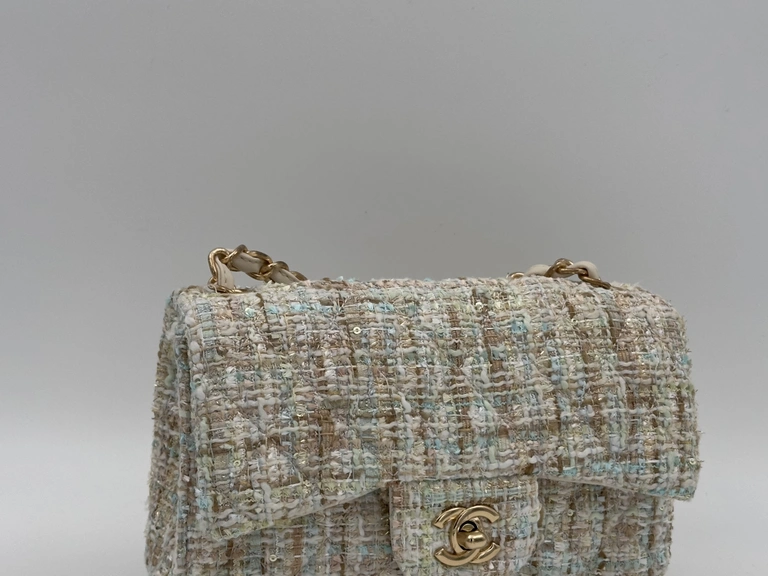 Chanel Classic Flap Bag In Quilted Tweed